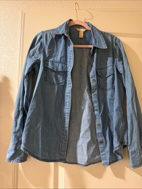 Banana Republic Light Blue Denim Button-Down Shirt